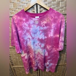 Urban Outfitters oversized pink tie dye tee, size Large